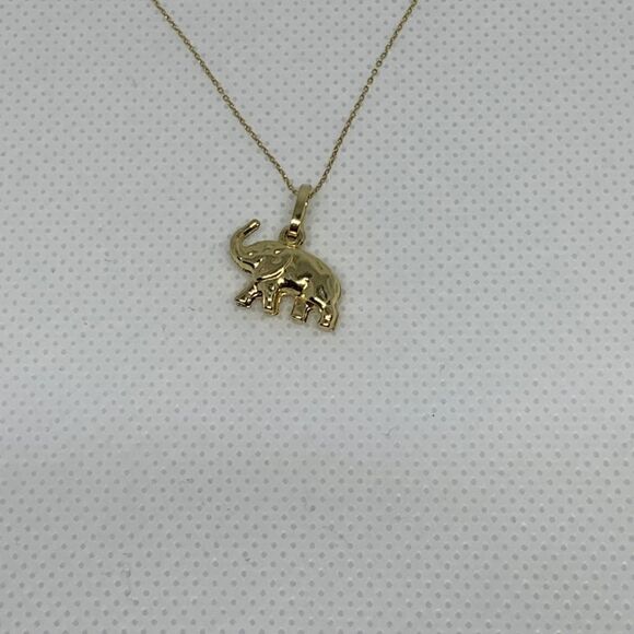 Elephant necklace 14k Real Gold Pendant - Picture 3 of 9